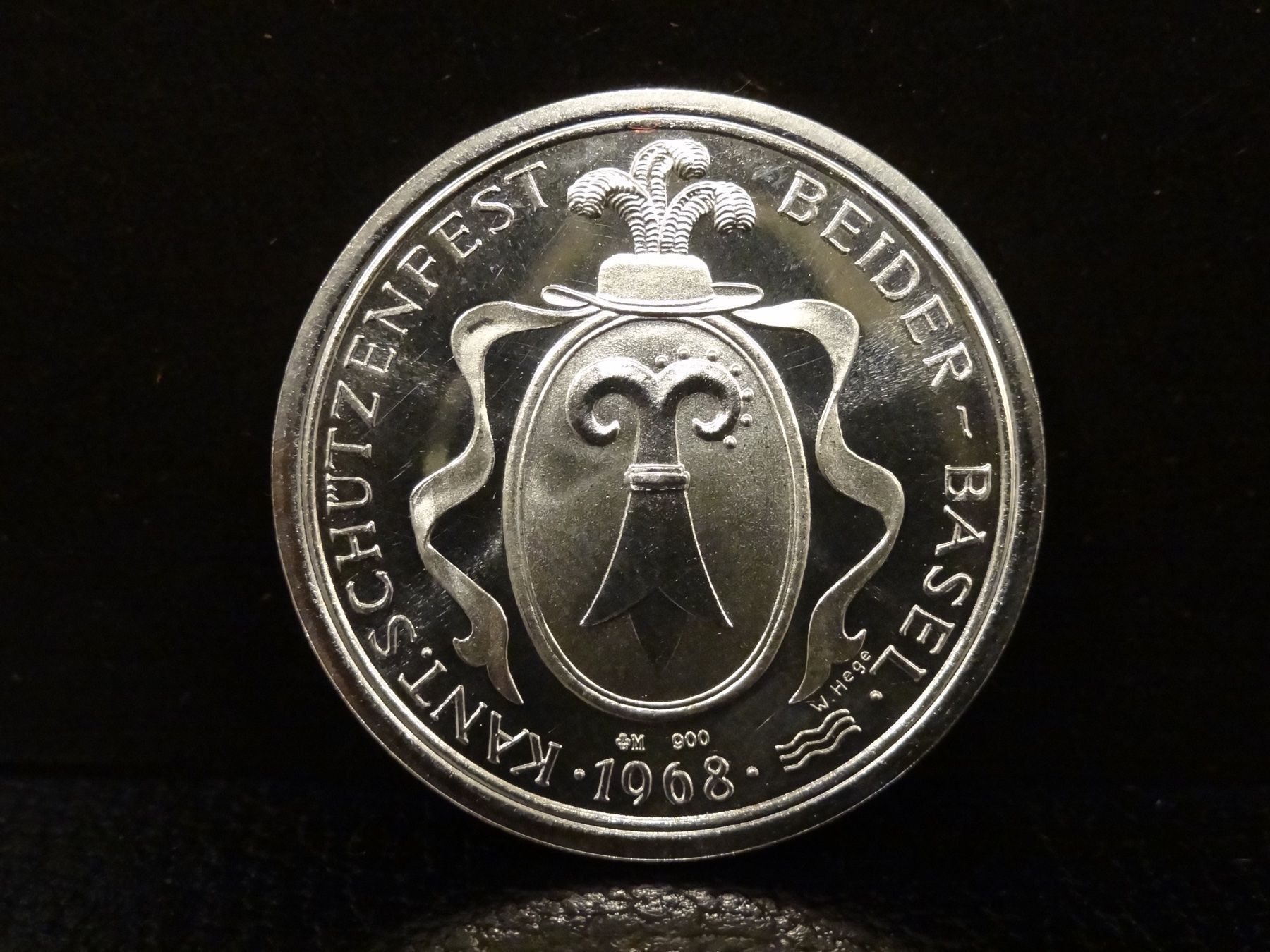 Médailles: KANT. SCHÜTZENFEST BEIDER BASEL 1968 SILBER – D'occasion à Kerzers par Flaschenposten 3