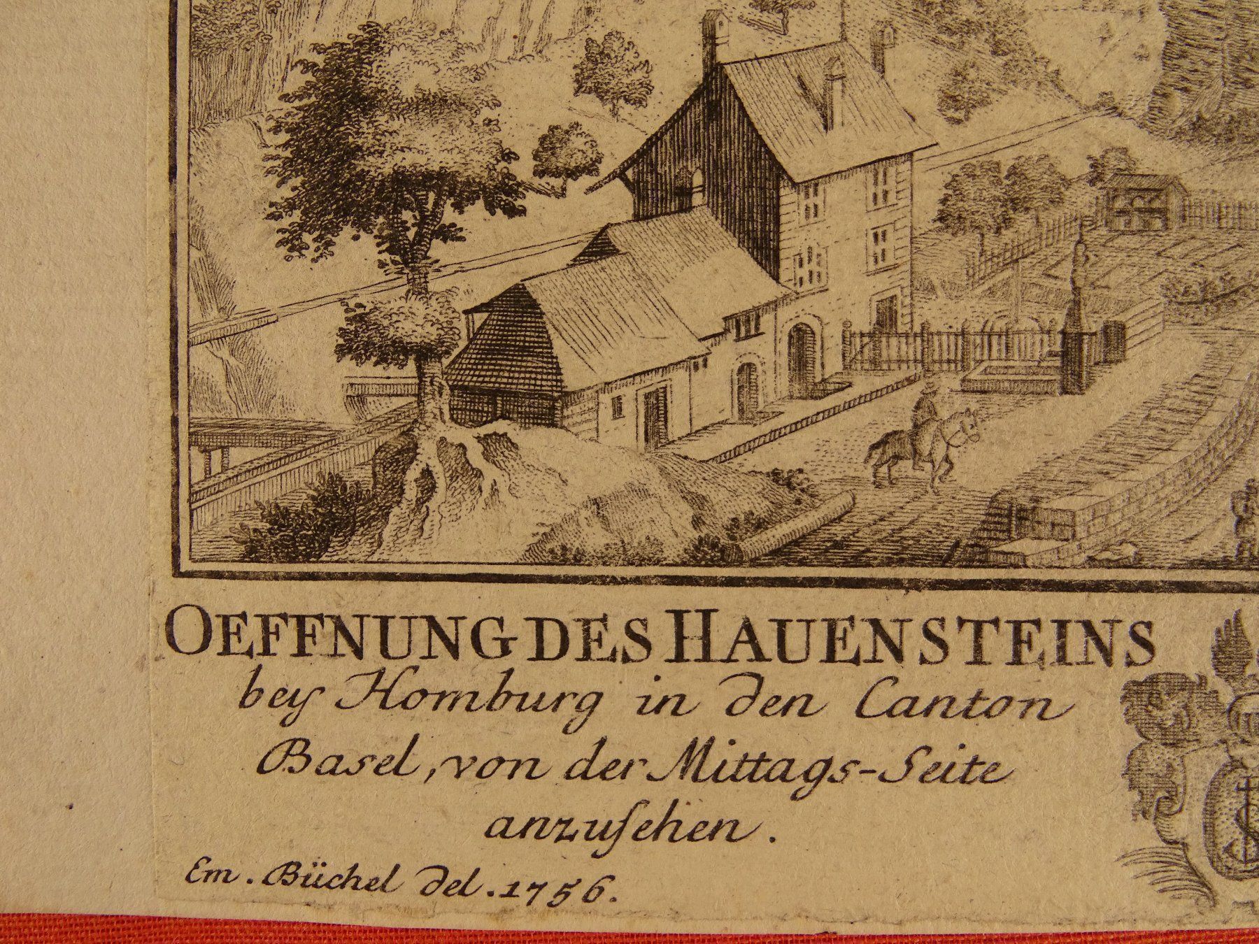 Incisioni: HAUENSTEIN, HOMBURG, KUPFERSTICH 1756 – Usato da Grüningen venduto da Kartensammler 3