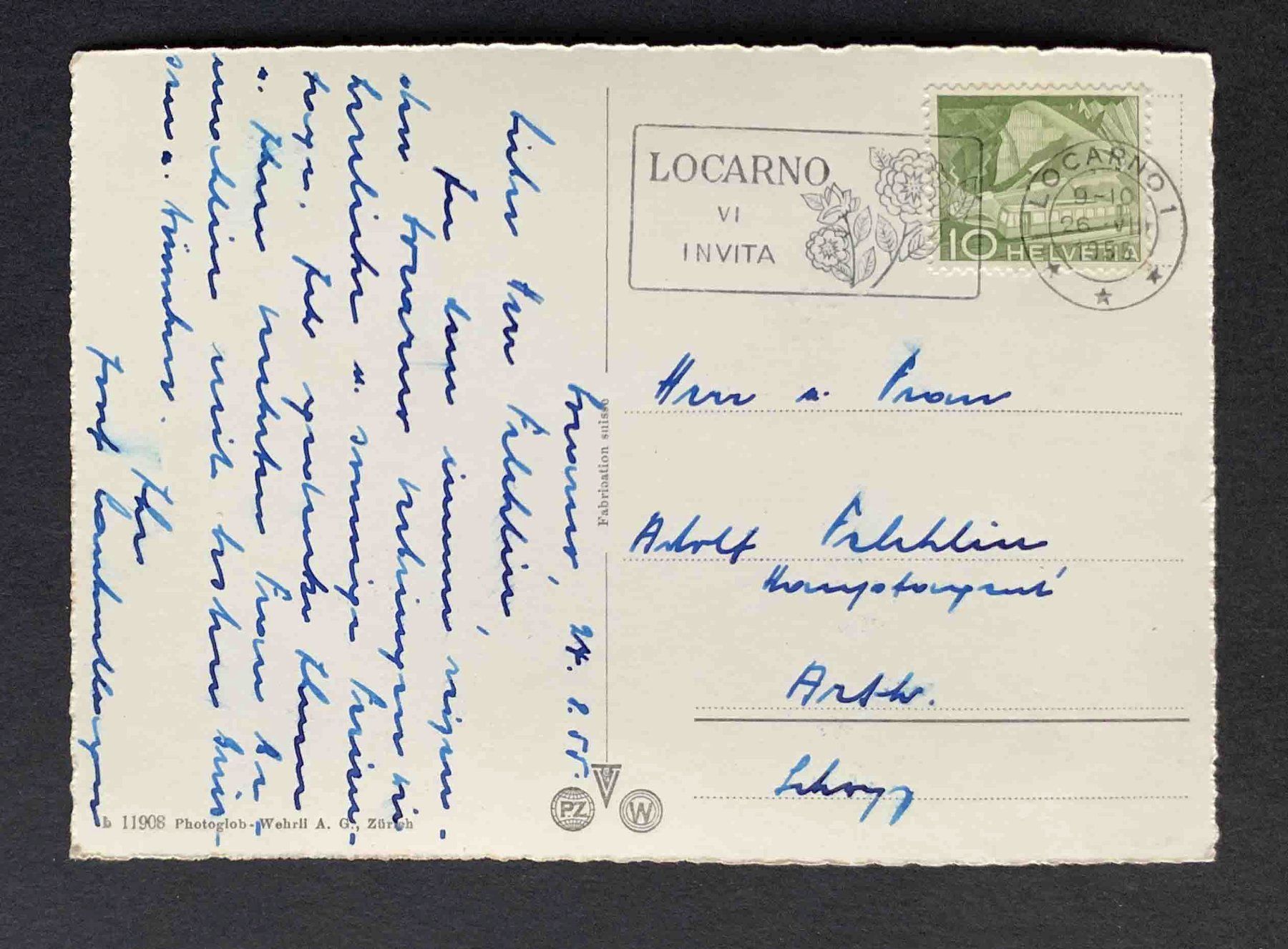 Cartoline postali: AK Locarno Madonna del Sasso – Usato da Goldau venduto da artelier1 1