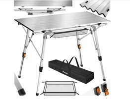 Campingtisch Tina silber faltbar, aus Aluminium, 90 x 52 x