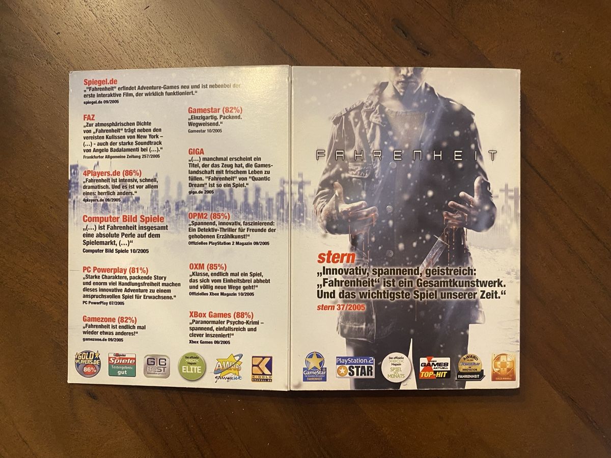 Microsoft Giochi: Fahrenheit für Xbox – Usato da Thunstetten venduto da Virus_33 1