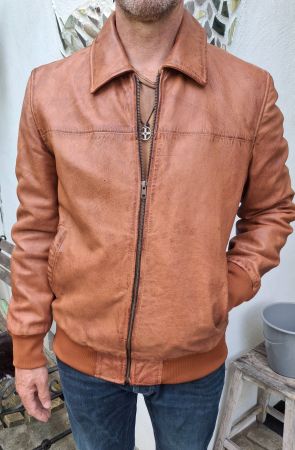 Lederjacke braun Herren Grösse M