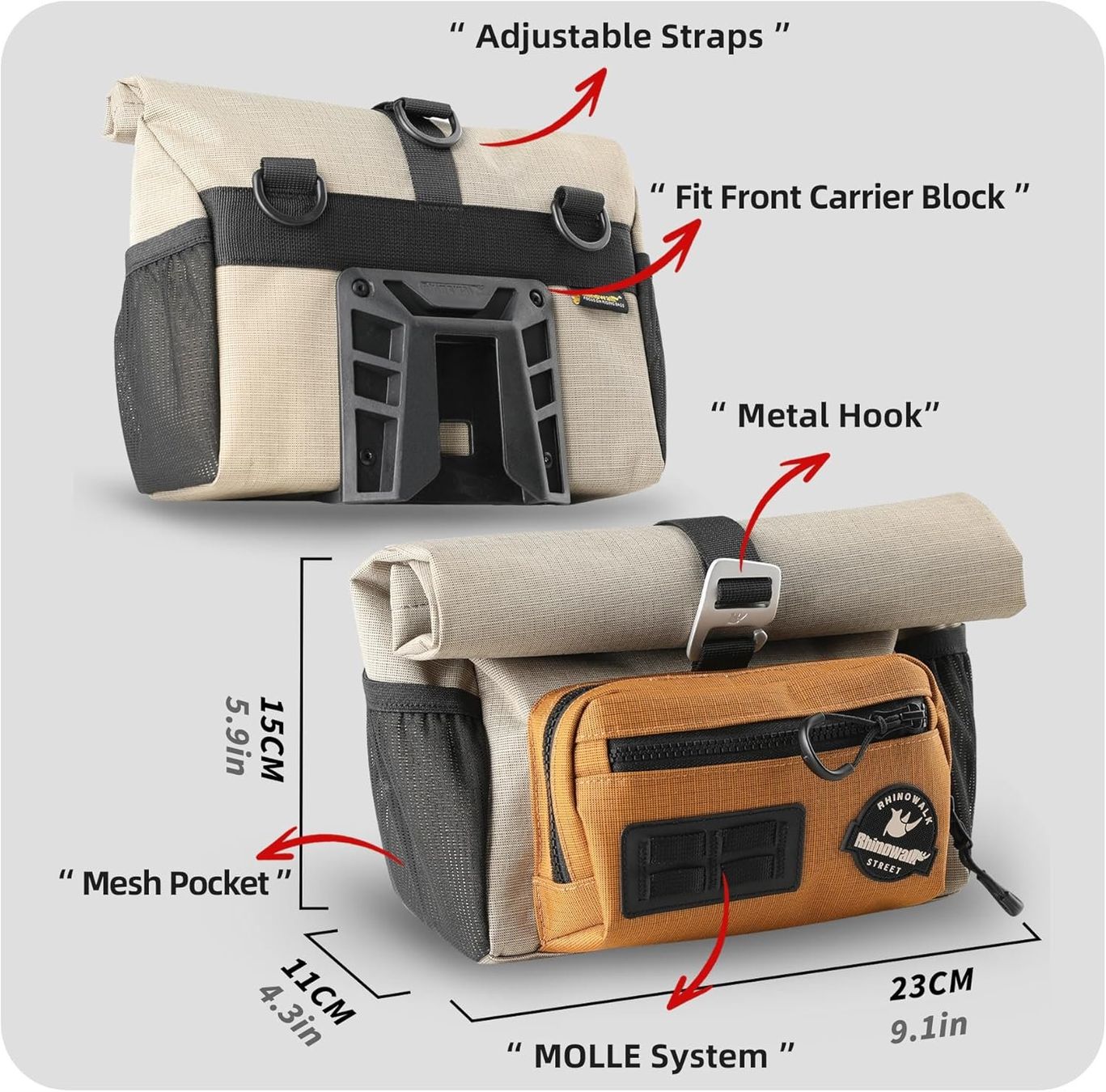 Borse: 2-in-1 Rolltop Lenkertasche für Brompton – Nuovo e nell'imballaggio originale da Geneve venduto da Titi2008 2