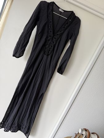 Tomtom Kleid schwarz mit Spitze Langarm