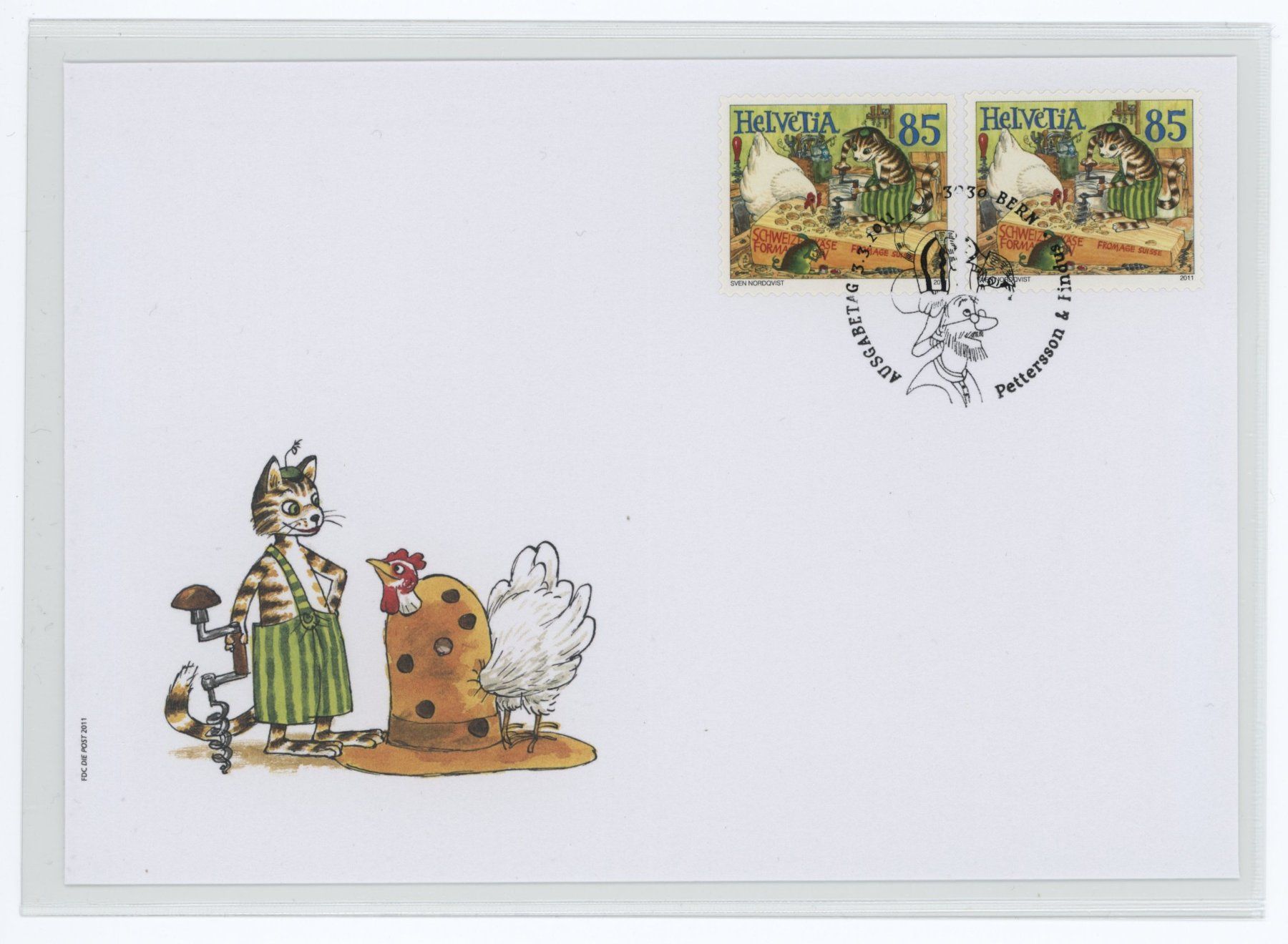 Tutti i francobolli: Pettersson & Findus 2011, Combo-FDC – Usato da Utzigen venduto da sprint.007