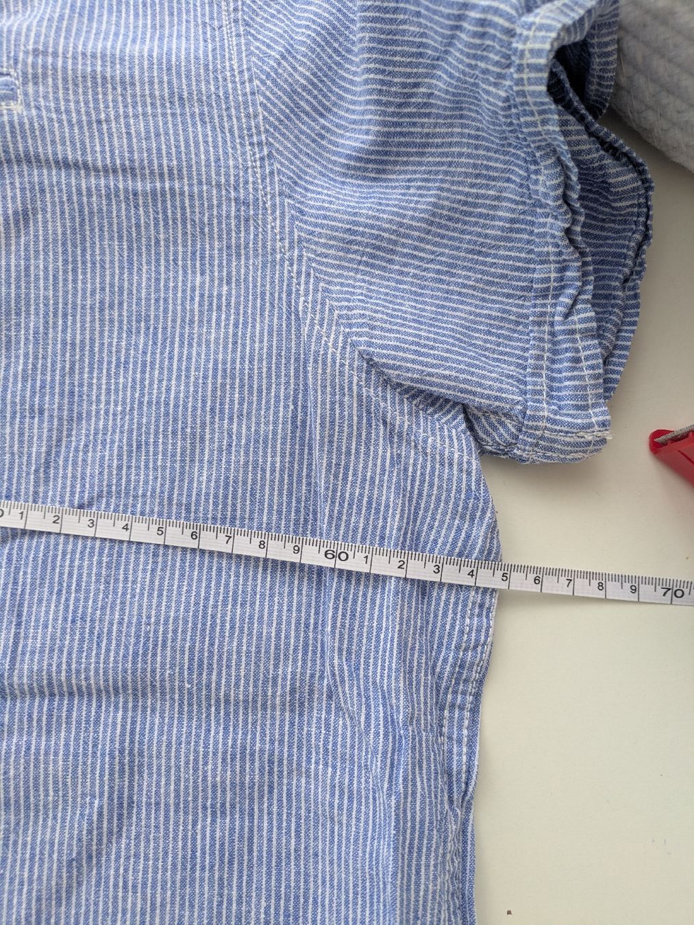 Camicie: Sommerliches Leinenhemd Grösse 3XL hellblau gestreift – Usato da Rorschach venduto da joh_v2y2 1