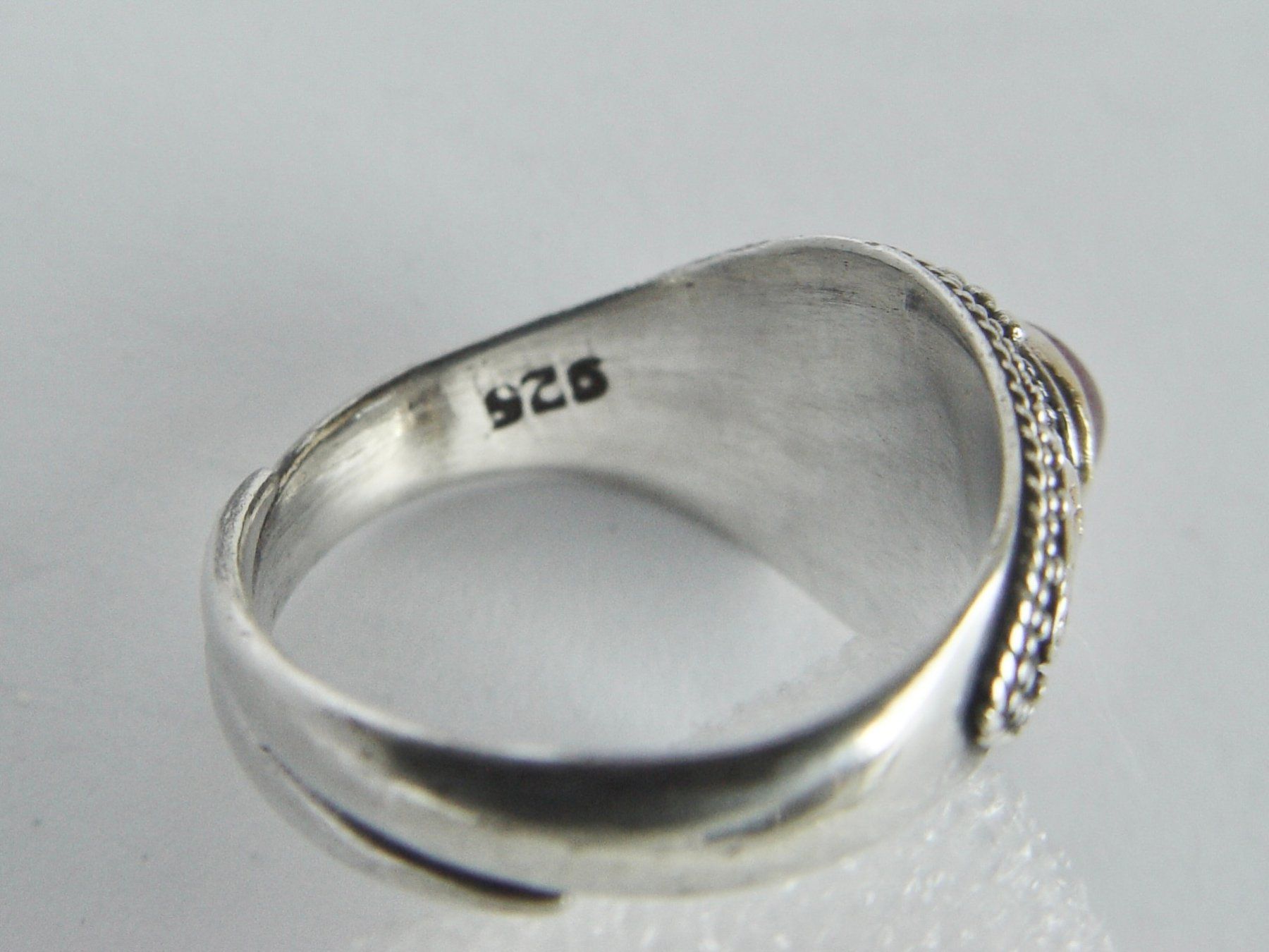 Bagues: Vintage Ring Silber mit Rubin – D'occasion à Henggart par elsternwerk 4