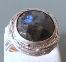 TARA STYLE Silber 925 Fingerring mit Labradorit