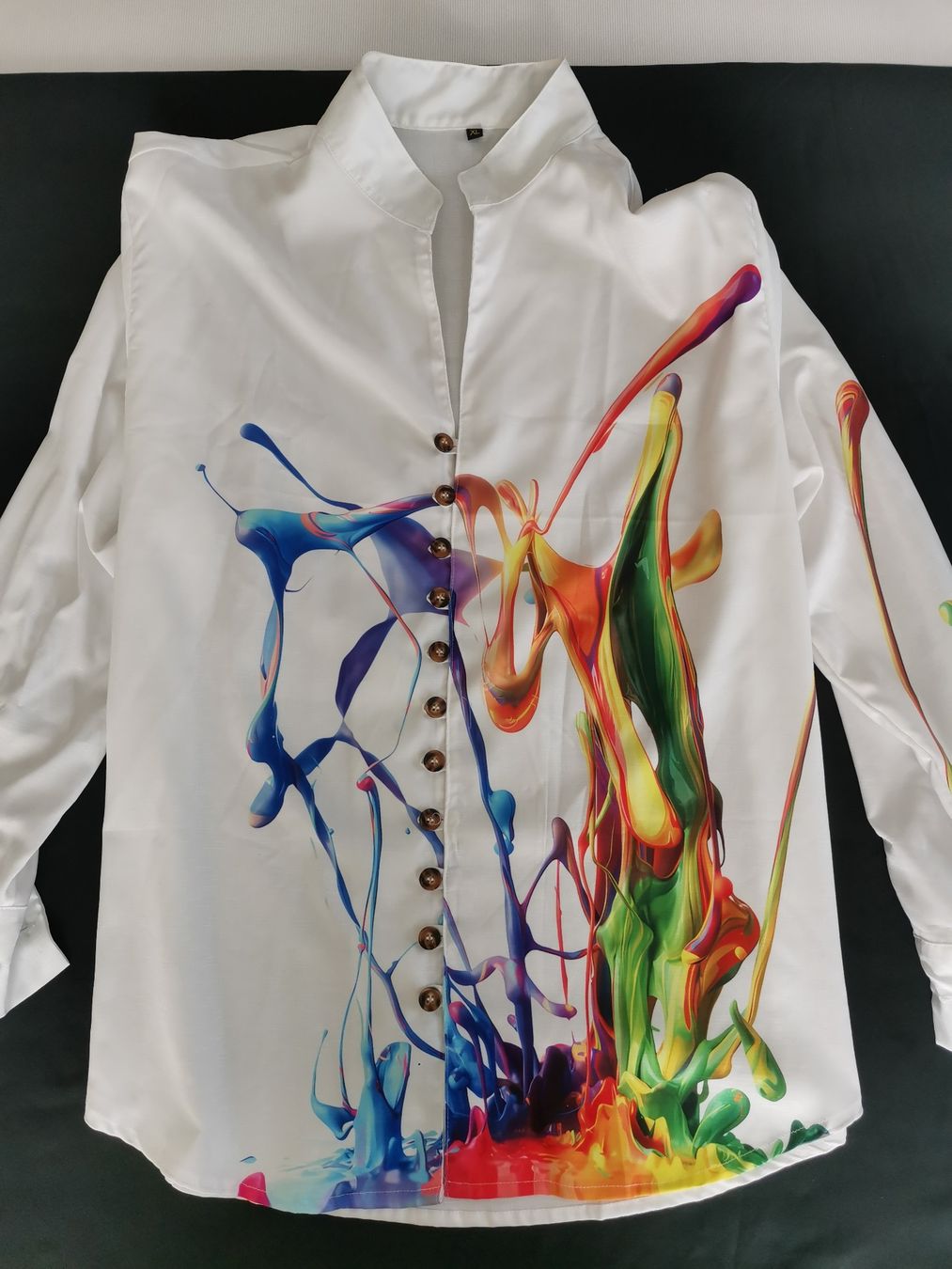 Camicie: Kunst-Design-Hemd/ 100% Polyester/Gr.XL/ geknöpft/ NEU! – Nuovo (secondo la descrizione) da Luzern venduto da adonairo