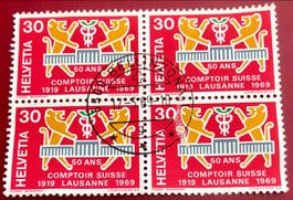 4 er Block Nr.462 mit Stempel Bellinzona