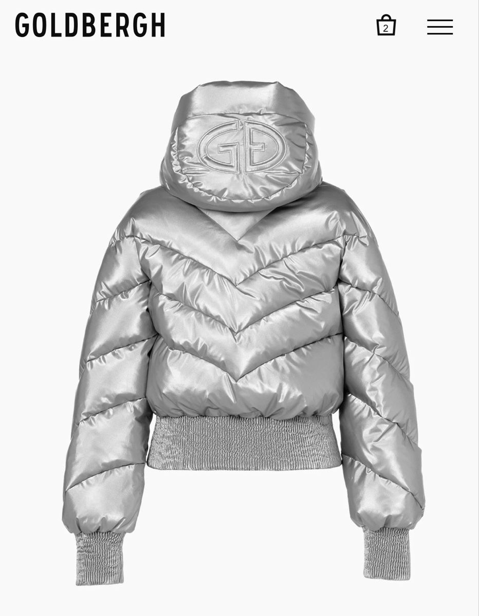 Sci: Goldbergh Caro Ski Jacket - Silver Metallic Puffer,Winter – Nuovo (secondo la descrizione) da Basel venduto da tbadovin 1