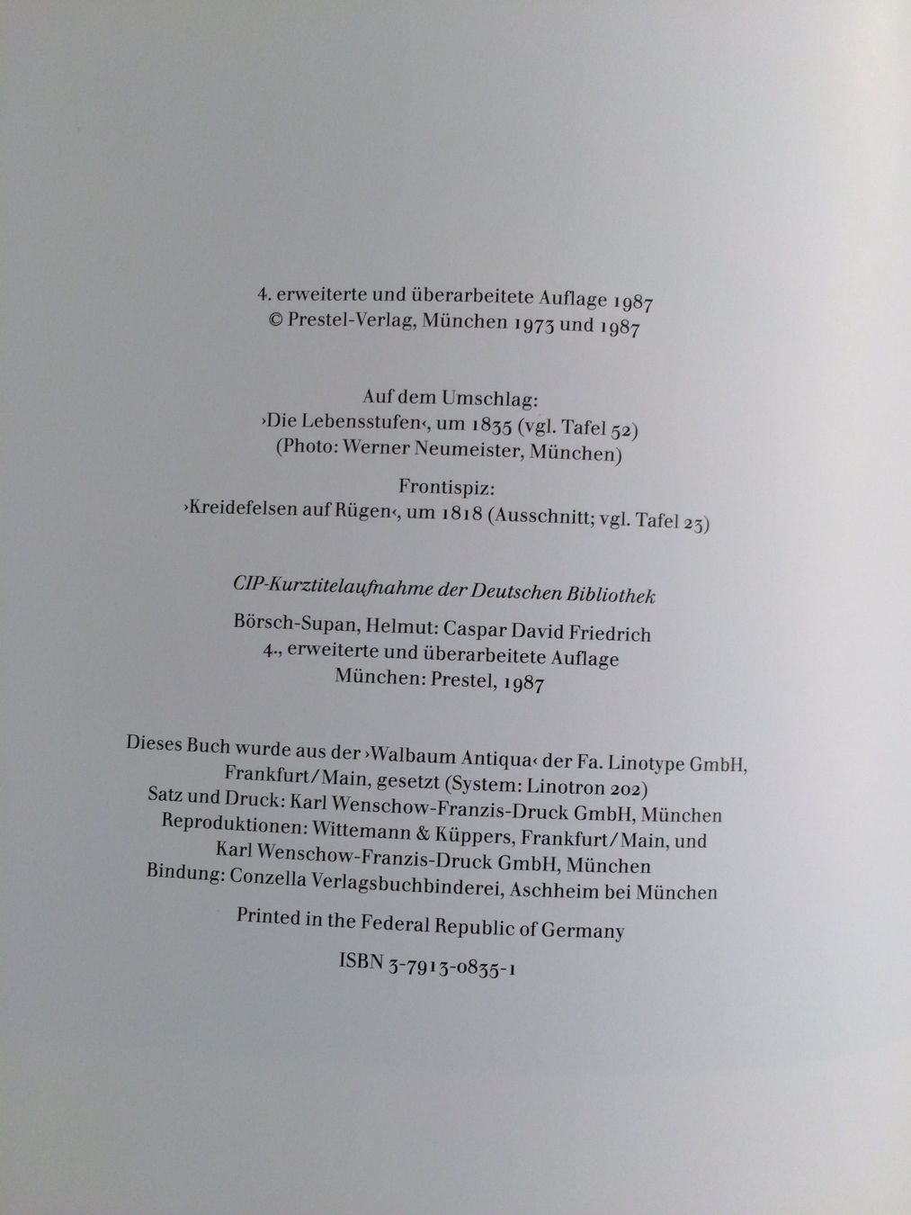 Bücher: Caspar David Friedrich, Kunstbuch, 1987 – Gebraucht aus Zofingen von angito 6