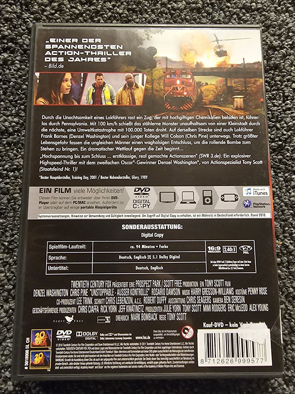 Tutti i DVDs: DVD Unstoppable - Ausser Kontrolle(19344) – Usato da Ruswil venduto da jan_bxl5 1
