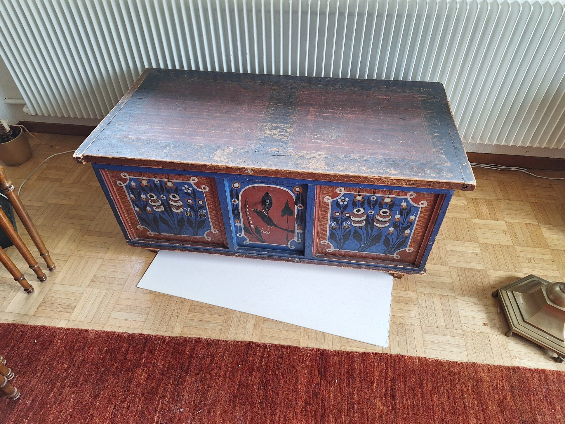 Cassapanche: Bemalte blaue Truhe – Usato da Zollikofen venduto da jan_rv69 1