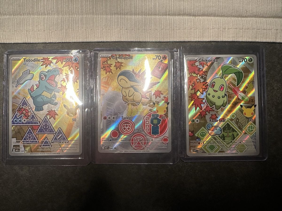 Pokémon Carte collezionabili: Ab 1.- Pokemon first partner johto starters   – Nuovo (secondo la descrizione) da Samstagern venduto da kev_dh9s