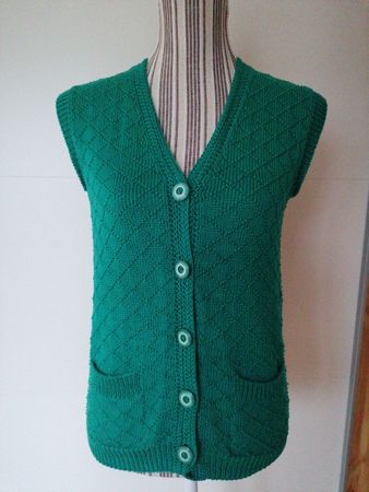 Strickgilet/Damenweste S Baumwollgarn