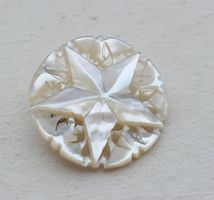 Brosche Perlmutt mit Stern - Vintage Schmuckstück, Top!
