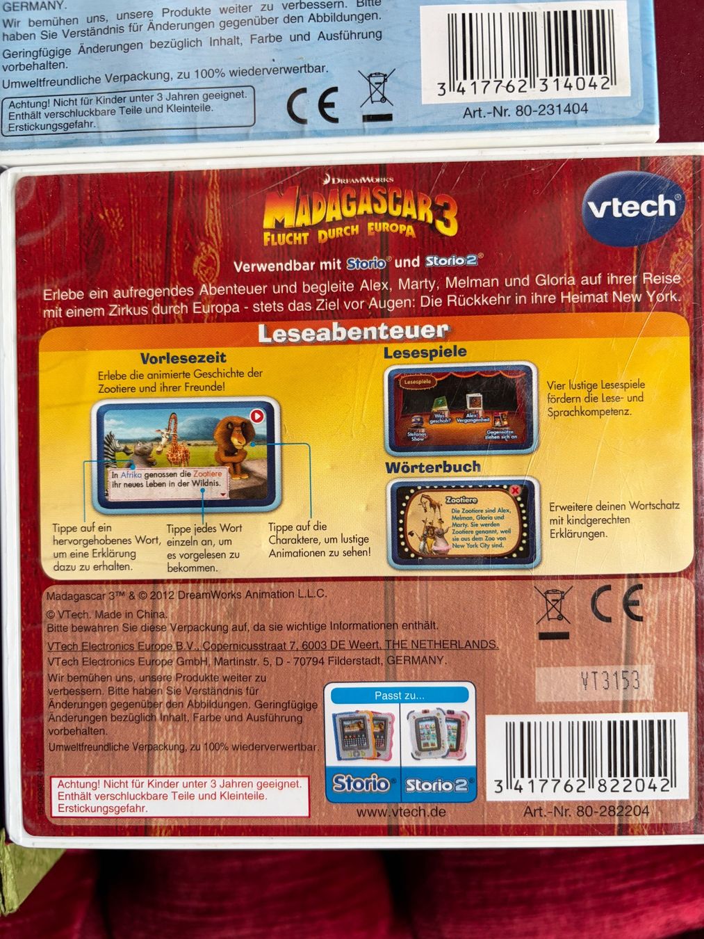 Giochi: STORIO /VTECH/ MADAGASCAR 3 + MERIDA  Spiel  + Handtasche – Usato da Interlaken venduto da Bona55 4