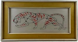 Gian da Pin, original Zeichnung >> Tiger<<