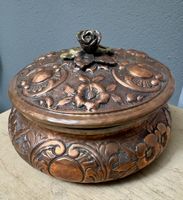 Antike Dose aus Kupfer Deckeldose Kupfer Jugendstil (?)
