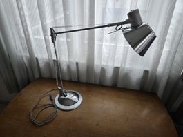 Schreibtischlampe Metall silberfarben verstellbar