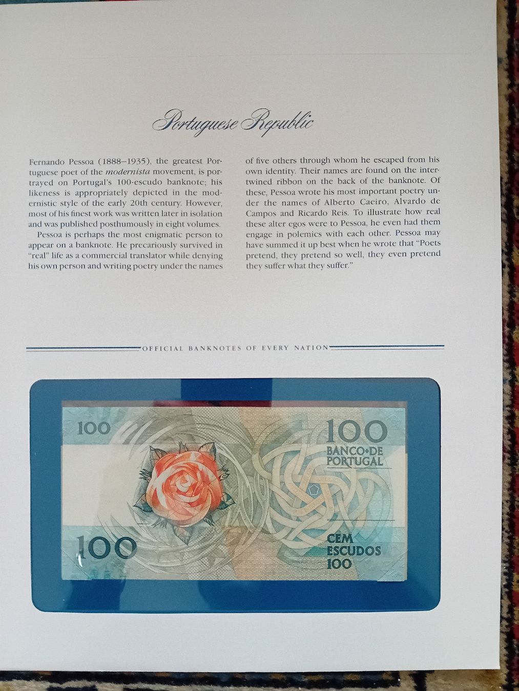 Banknoten: Banknotenbrief Portugal – Neu (gemäss Beschreibung) aus Muralto von Alex1912