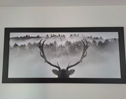 Bild gerahmt 130x60cm (King of Forest)