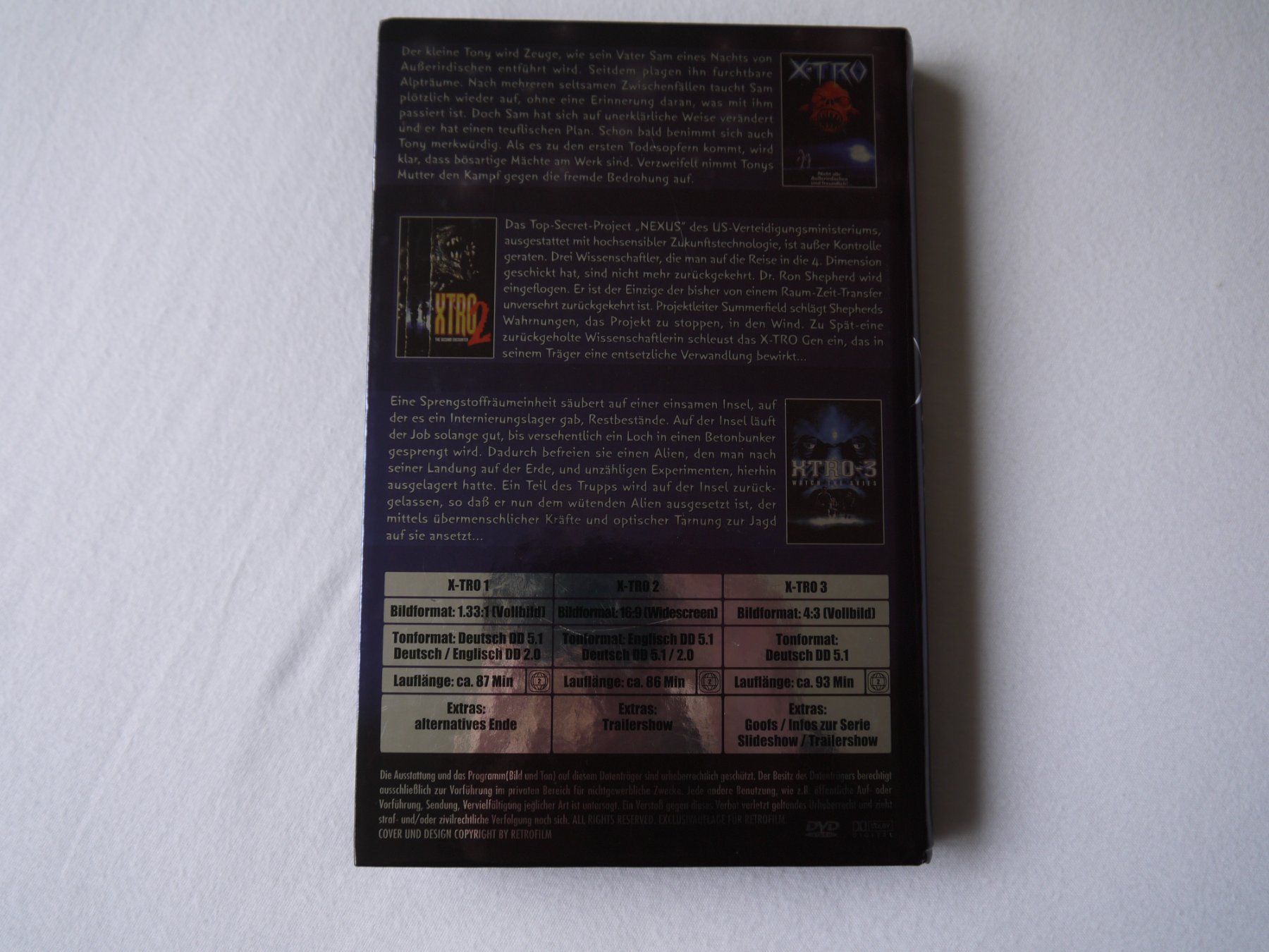 Tutti i DVDs: X-TRO-Trilogie grosse Hartbox-sehr selten – Usato da Hagendorn venduto da Blaf 1