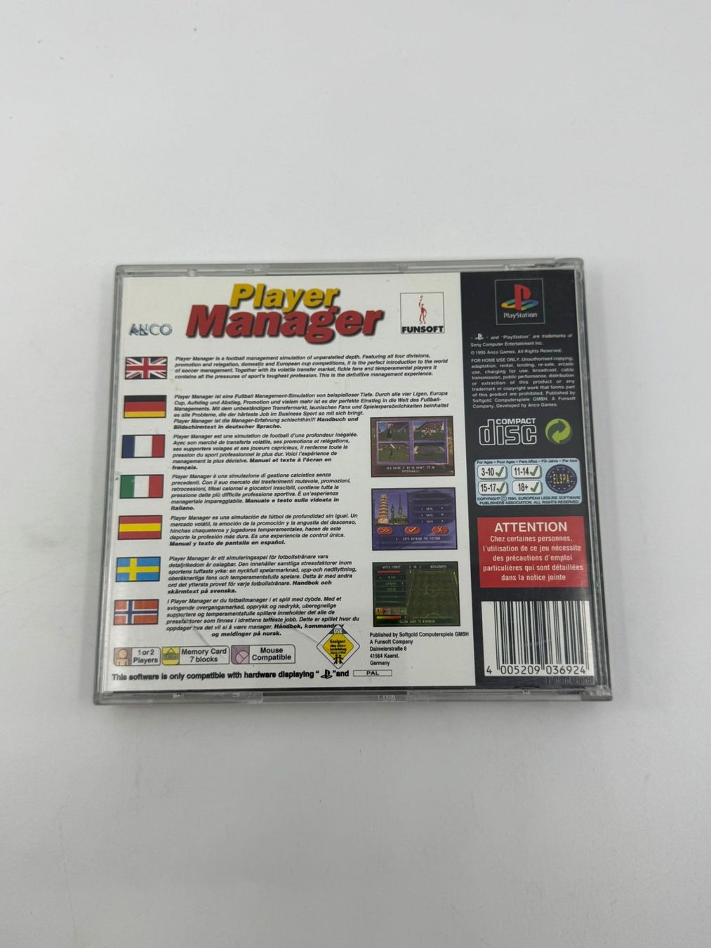 Spiele: Player Manager (PS1) – Gebraucht aus Herisau von Seyashop1 2