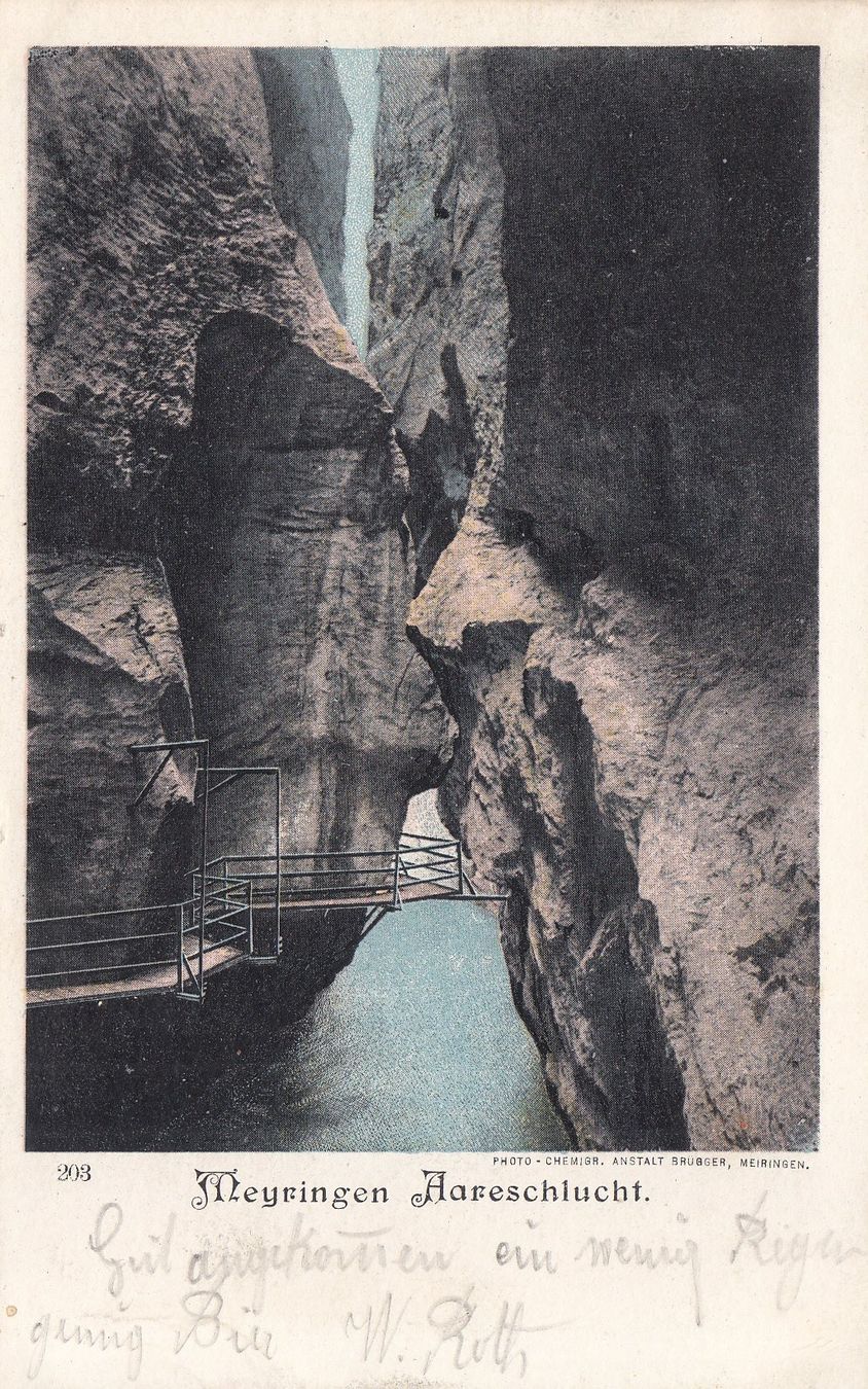 Cartoline postali: Aareschlucht 1903 – Usato da Bürglen TG venduto da StampGraf