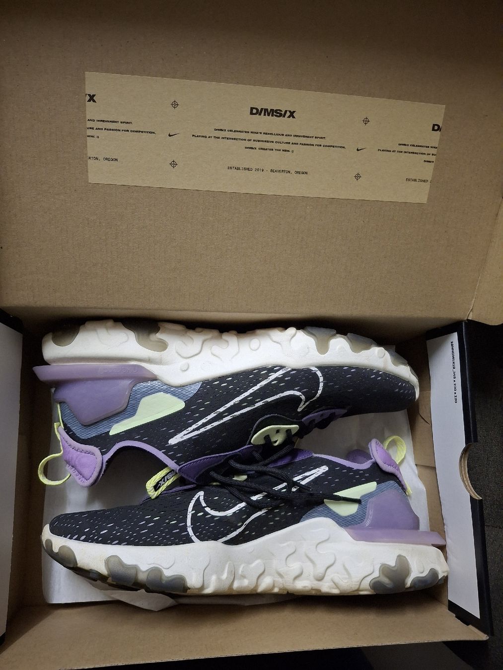 Scarpe da uomo: Nike React Vision D/MS/X Black Purple - US 11.5 - 45.5 – Usato da Colombier NE venduto da nur_9kj9 1
