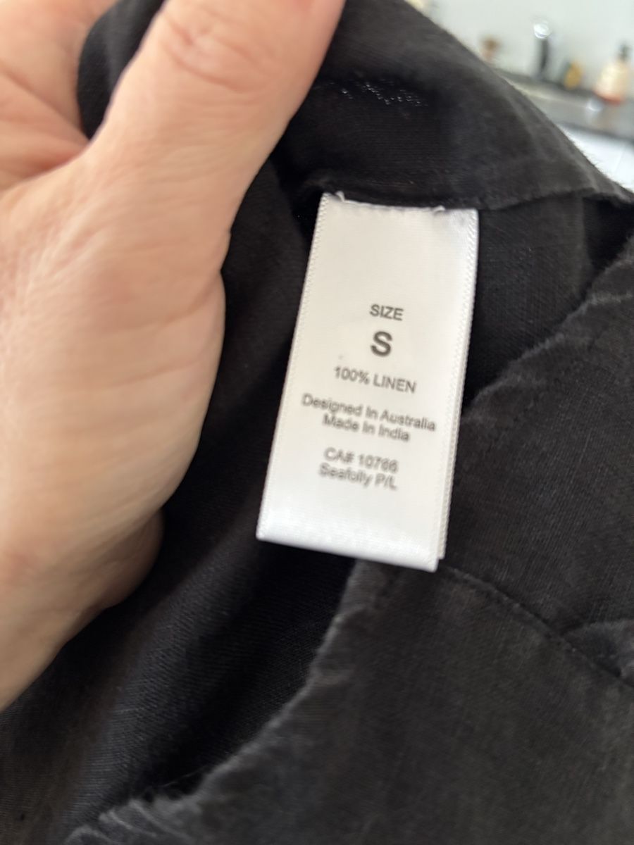 Seafolly Kleider: Seafolly Kleid S schwarz 100% Linen – Gebraucht aus Fribourg von dafral 3