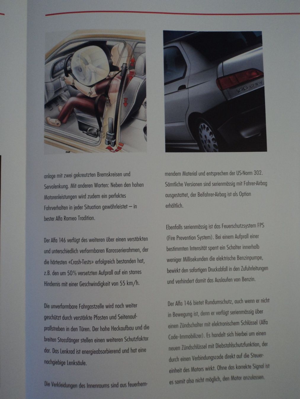 Alfa Romeo Documenti: Prospekt Alfa Romeo 146 1995 – Usato da Schwarzenburg venduto da modelCARama 3