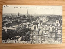 Antike Ansichtskarte, Paris, FRANCE, Panorama des Sept Ponts