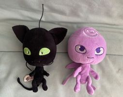 MIRACULOUS LADYBUG Peluches kwamis Plagg et Nooroo