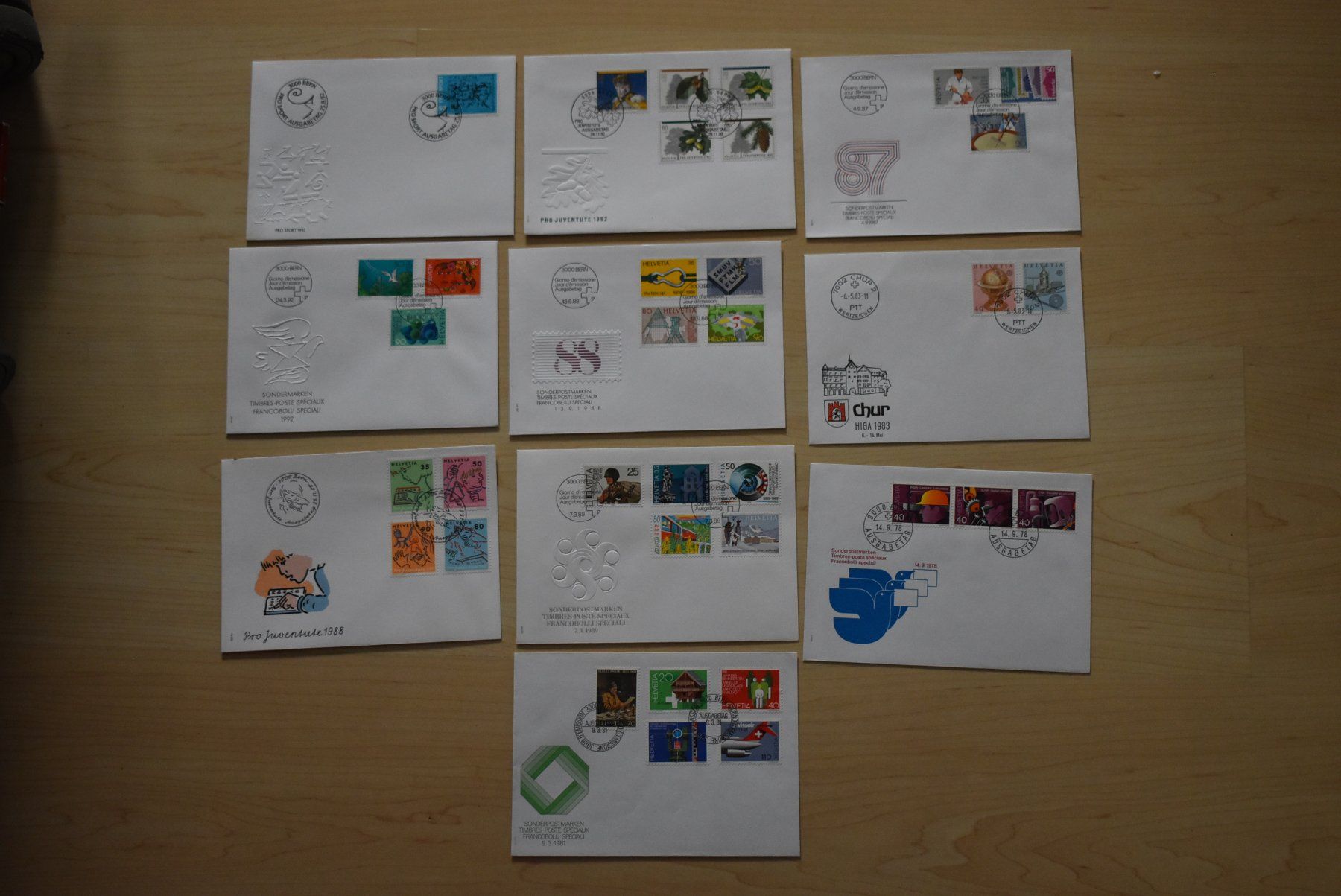 Alle Briefmarken: Erttagesbriefe – Gebraucht aus Männedorf von chr_7kc9