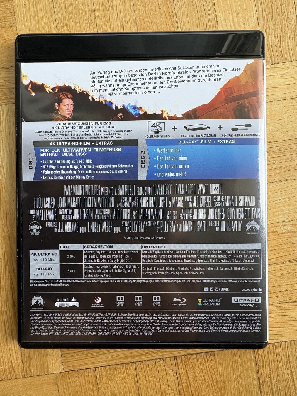 Tutti i DVDs: Operation: Overlord - 4K UHD + Blu-ray – Nuovo (secondo la descrizione) da Zürich venduto da Malcom 2