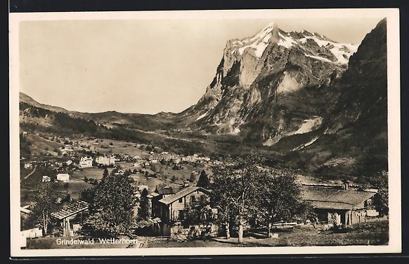 Cartoline postali: Grindelwald, Teilansicht mit Wetterhorn – Usato da Berlin venduto da bartko-reher