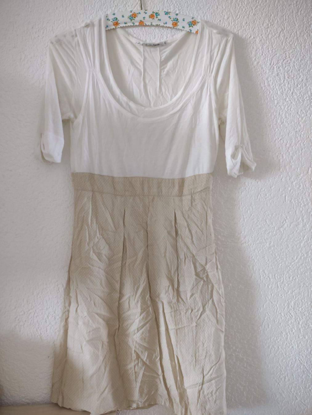 Vestiti: Robe bicolore blanc/beige taille S bon état – Usato da Gasel venduto da any_zyw8