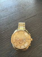 Herrenuhr Diesel Chronograph goldfarben gebrauchter Zustand