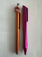 2er Set: Stylus-Pen/Kugelschreiber, Orange und Pink, Neuwert