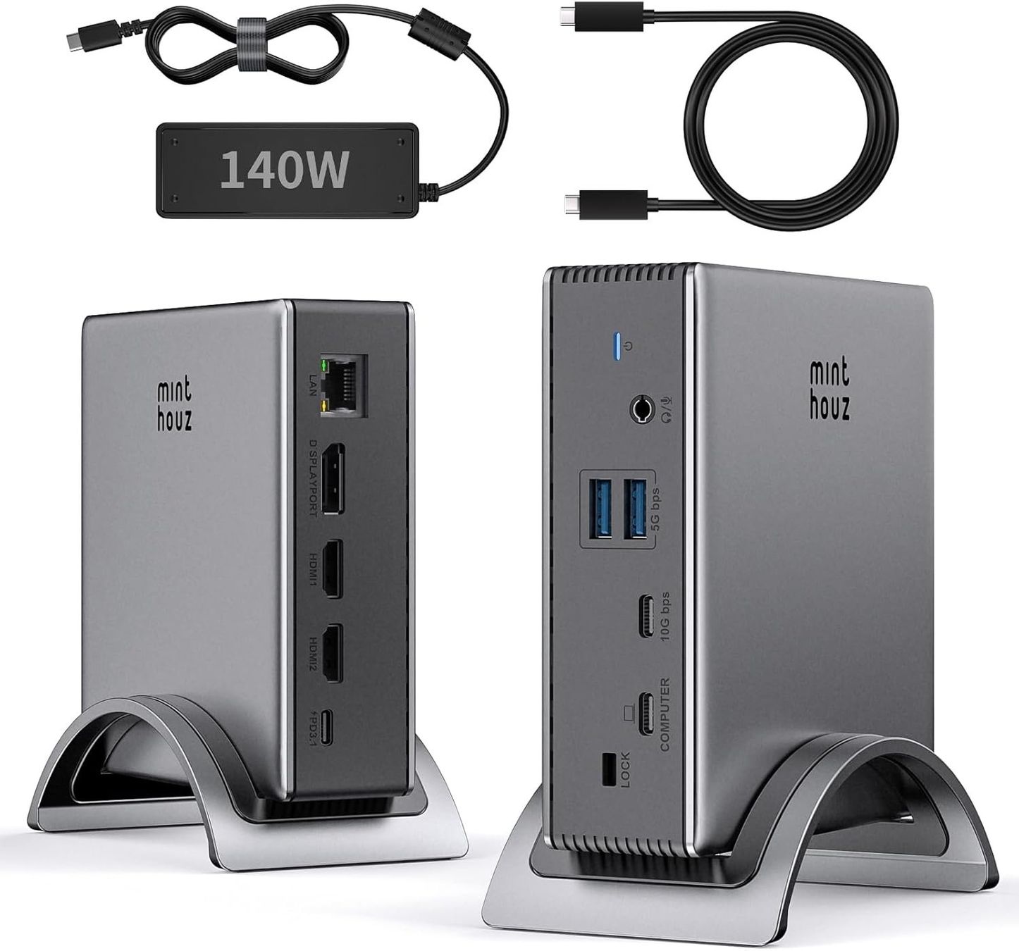 Dockingstation: USB-C Dockingstation 9-in-1 mit 140W PD & 8K HDMI/DP – Neu und originalverpackt aus Suhr von SchnapperCH