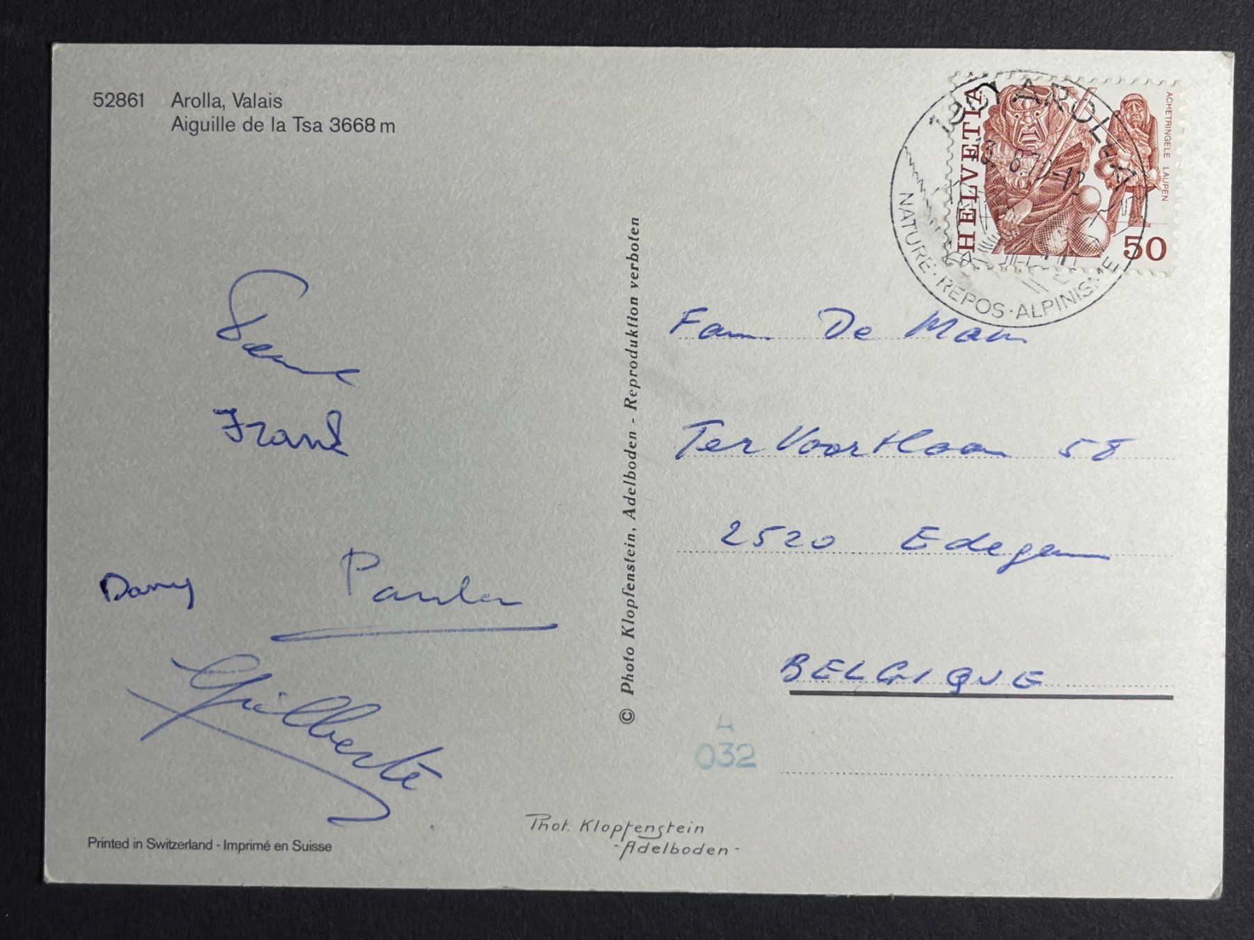 Cartoline postali: Arolla, Wallis – Usato da Steg VS venduto da _vinci_ 1