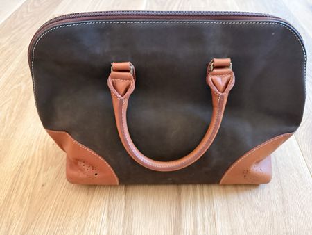 Handtasche Leder dunkelbraun / cognac guter Zustand