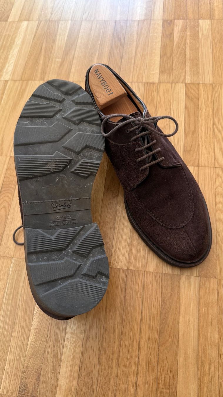 Paraboot Scarpe da uomo: Paraboot Avignon - Dark brown Suede 7.5 – Usato da Zürich venduto da Yuriae 4