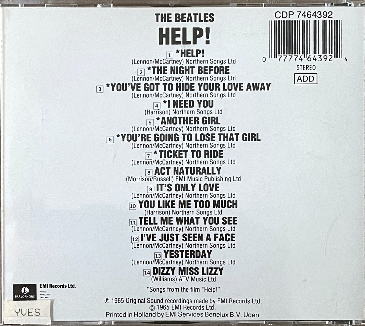 CDs: The Beatles - Help! – Gebraucht aus Savagnier von Ne2065 1