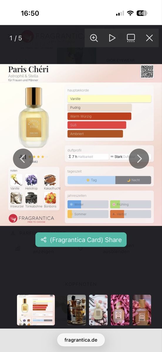 Parfum & Eau de Toilette: Astrophil & Stella Paris Chéri, 2 ml – Gebraucht aus Sursee von nst_czk2 2