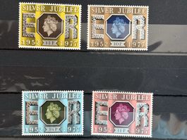 Lot 4 timbres argent jubilé 1952-1977 occasion parfaite