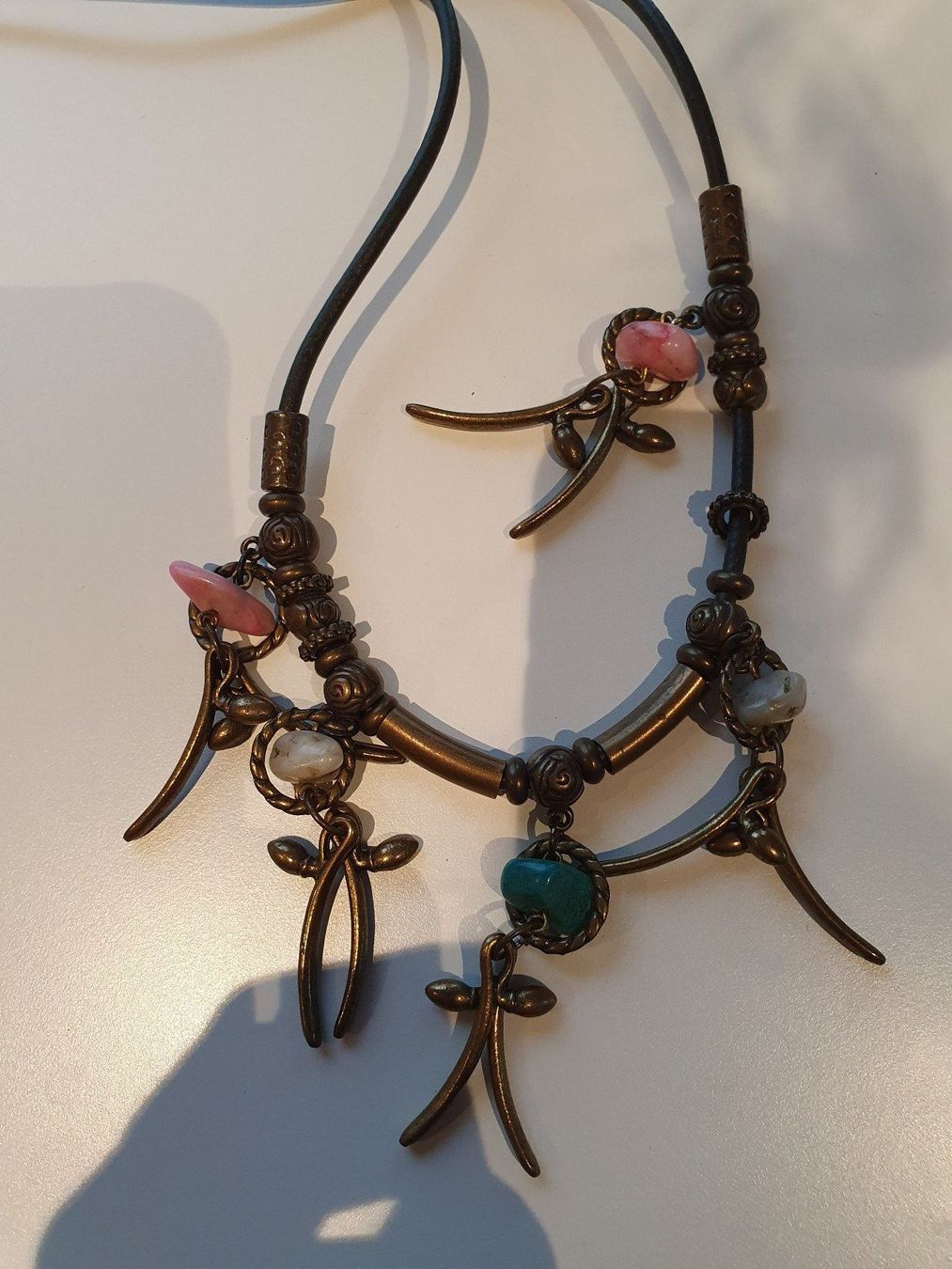 Catenine: Kette Messing, bunte Perlen Modeschmuck – Usato da Heinrichswil venduto da sabi2809 2