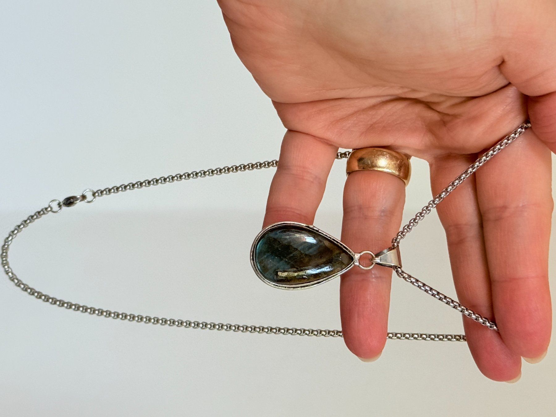 Catenine: Collier Labradorite - Été étincelant! – Nuovo e nell'imballaggio originale da Genève venduto da AWWA 1